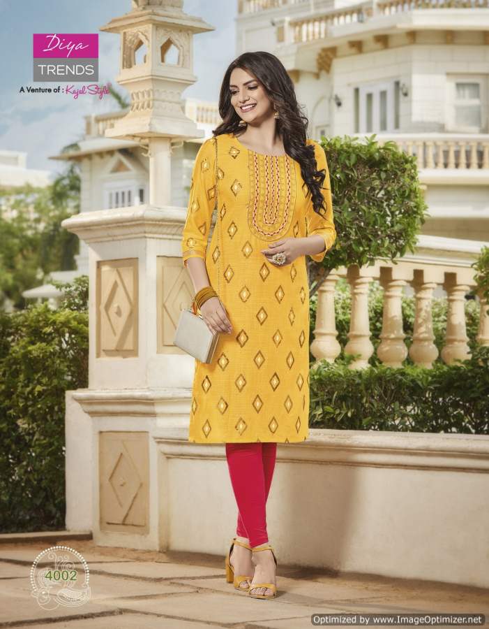 Victorias 4 Heavy Rayon Regular Wear Embroidery Kurti Collection